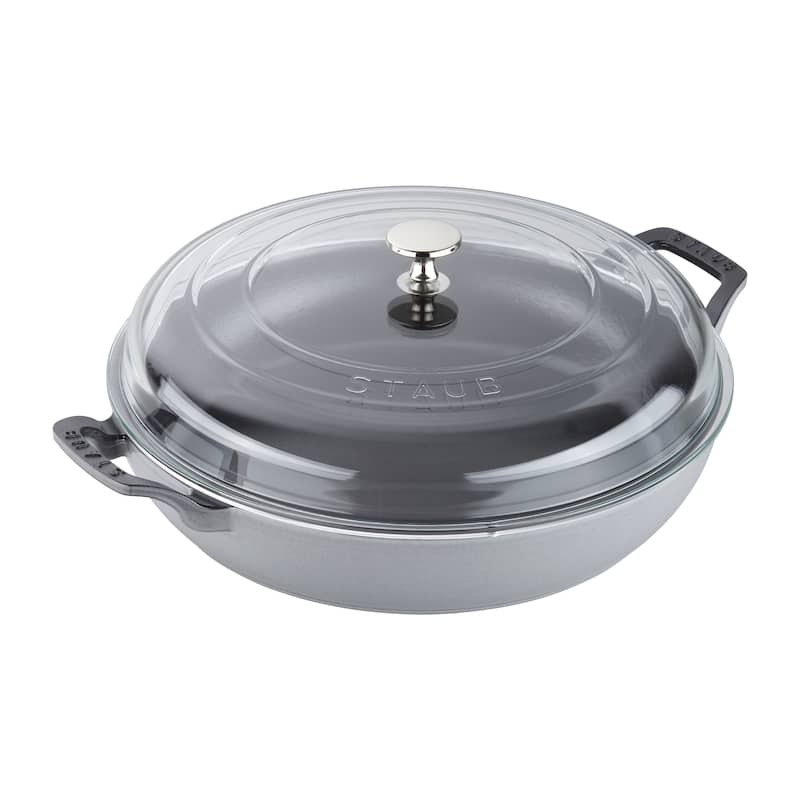 STAUB Cast Iron 3.5-qt Braiser with Glass Lid
