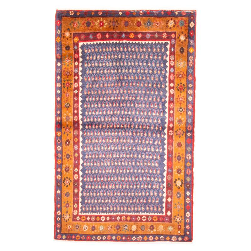 ECARPETGALLERY Hand-knotted Andelz Dark Navy Wool Rug - 3'2 x 5'1