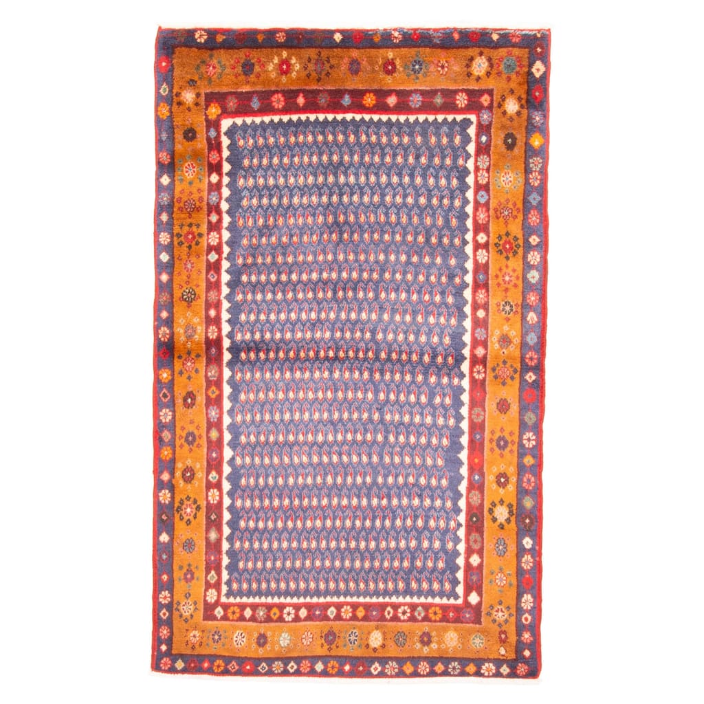 ECARPETGALLERY Hand-knotted Andelz Dark Navy Wool Rug - 3'2 x 5'1