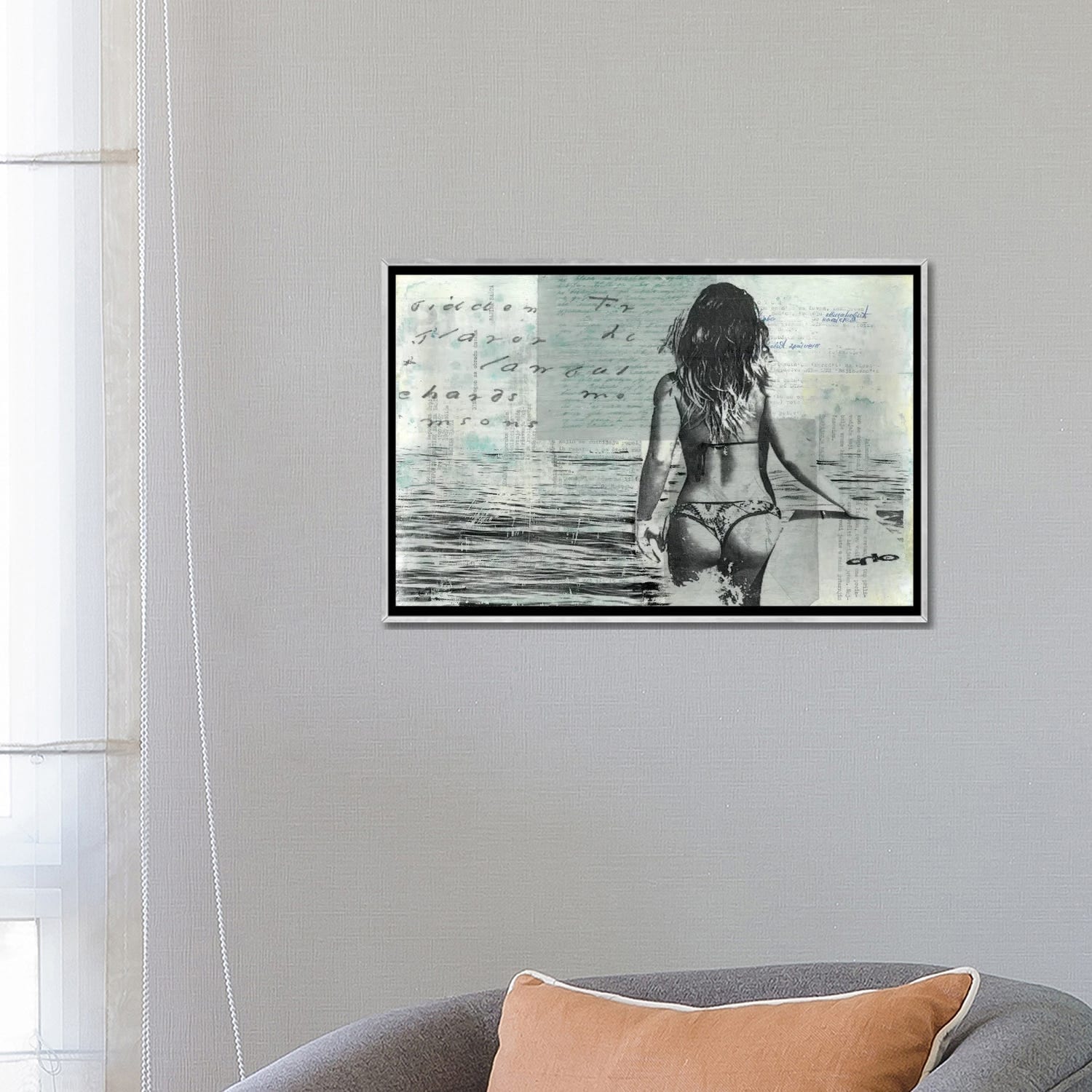 iCanvas Surfer Girl by Nora Bland Framed - Bed Bath & Beyond