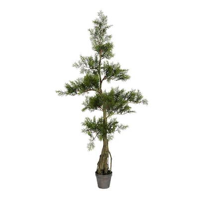 Vickerman 4' Artificial Potted Cedar Tree.
