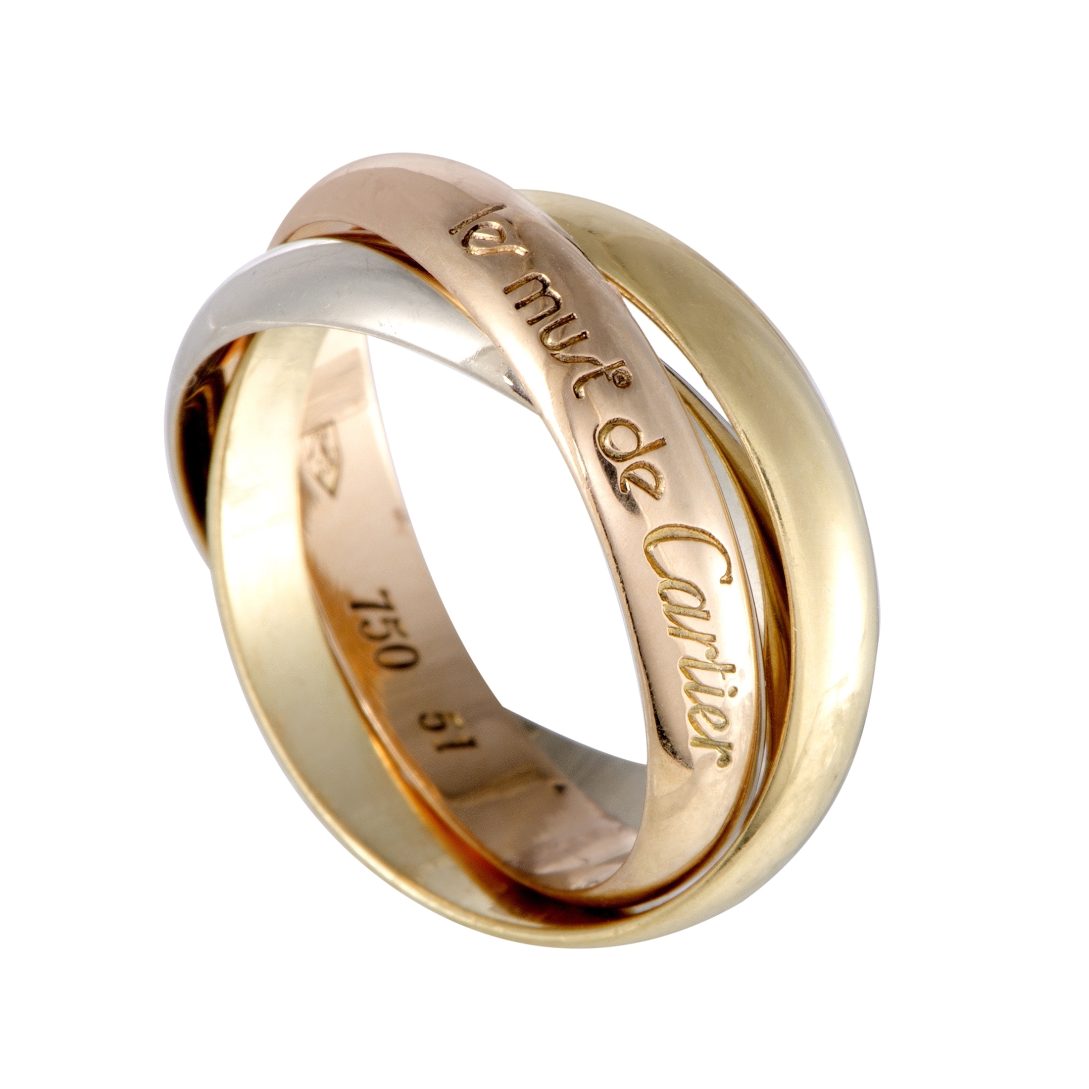 cartier 5 band rolling ring