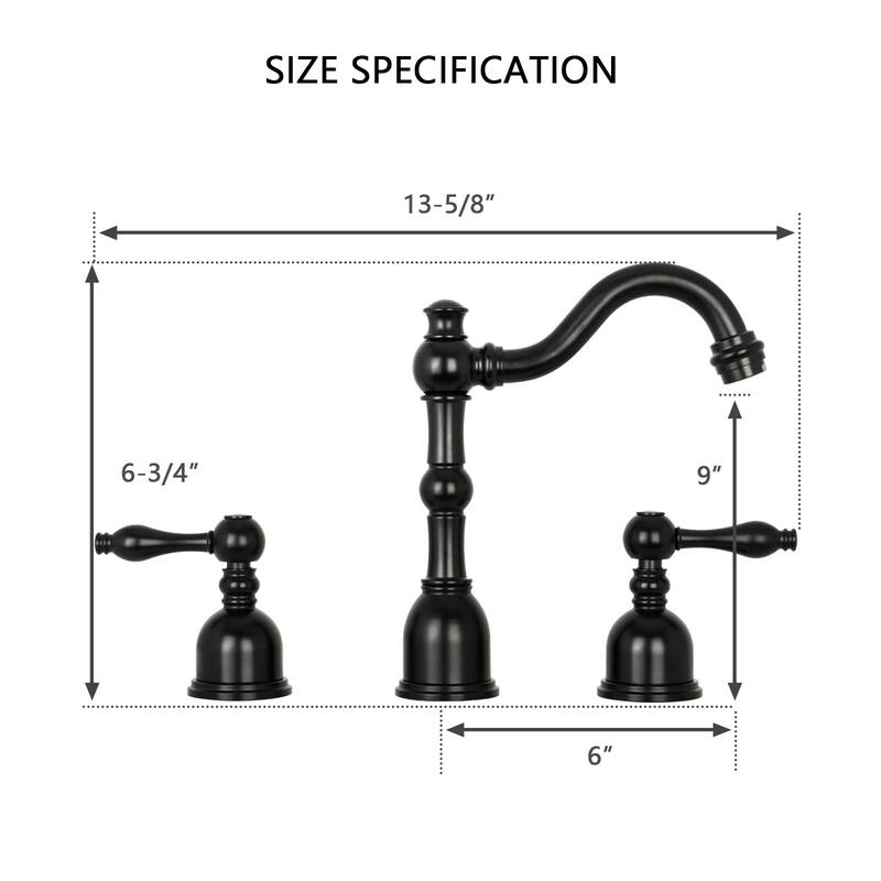 Widespread Two-handle Copper Bathroom Faucet