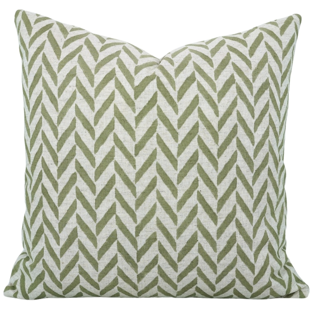 Cotton Linen Bohemian Block print pillow Cover- Jheel