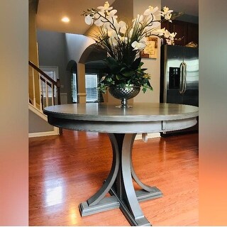 Madison Park Signature Helena Grey Round Dining Table