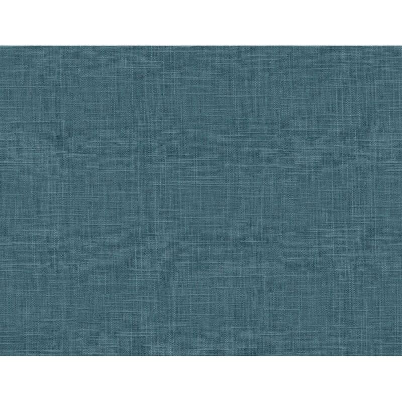 Seabrook Designs Myrna Linen Embossed Vinyl Unpasted Wallpaper - 27 in. W x 27 ft. L - Electric Blue