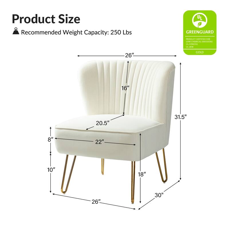 Barto Upholstered Side Chair with Tufted Back Set of 2 by HULALA HOME