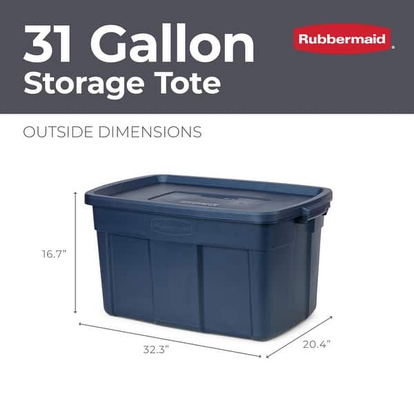 dimension image slide 1 of 12, Rubbermaid Roughneck Storage Totes