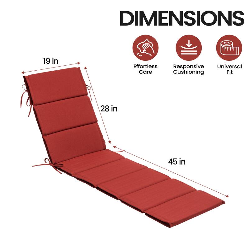 Pellebant Outdoor Patio Chaise Lounge Cushion Lounger Pad