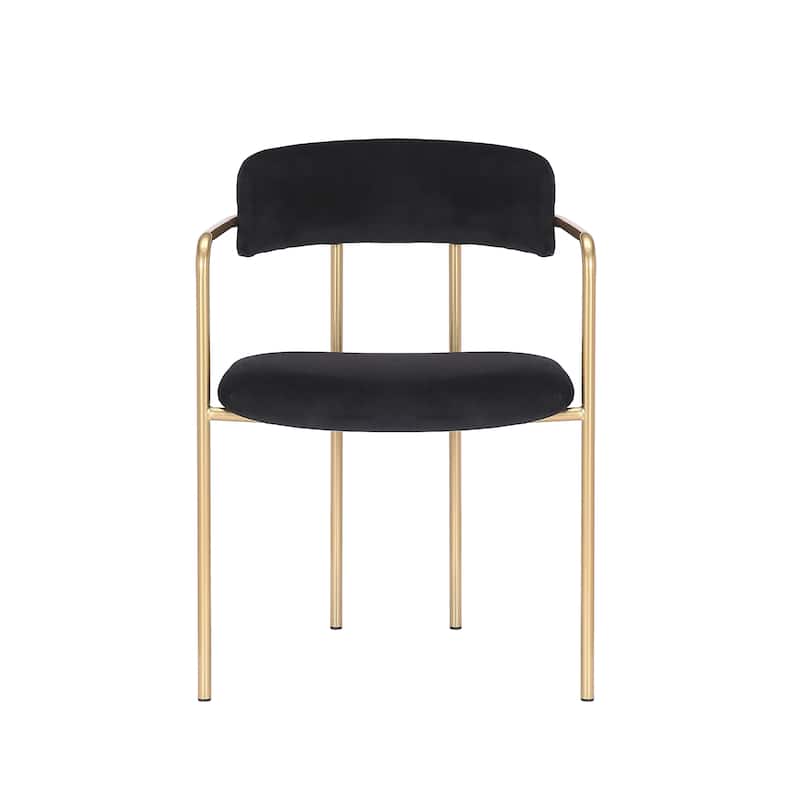 Porthos Home Eder Dining Chairs Set of 2, Velvet, Gold Chrome