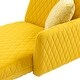 preview thumbnail 23 of 30, Colorful Velvet Sofa Accent Sofa Adjustable Loveseat Sofa with Metal Feet