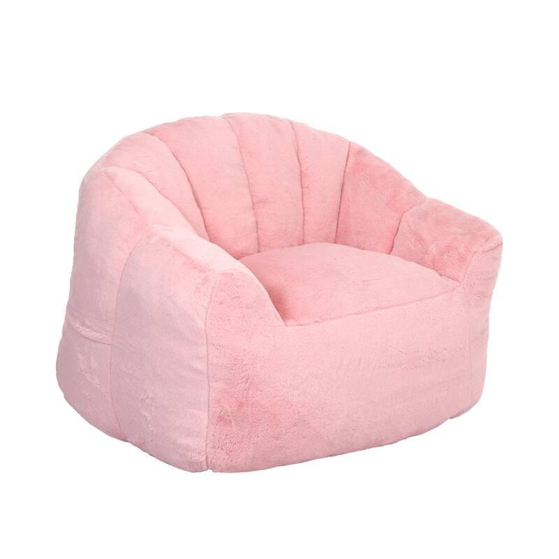 Arm Chair Side Chair Pink Bean Bag Sofa Chair Lounge Chair with Armrests, Leisure Chair Accent Chair