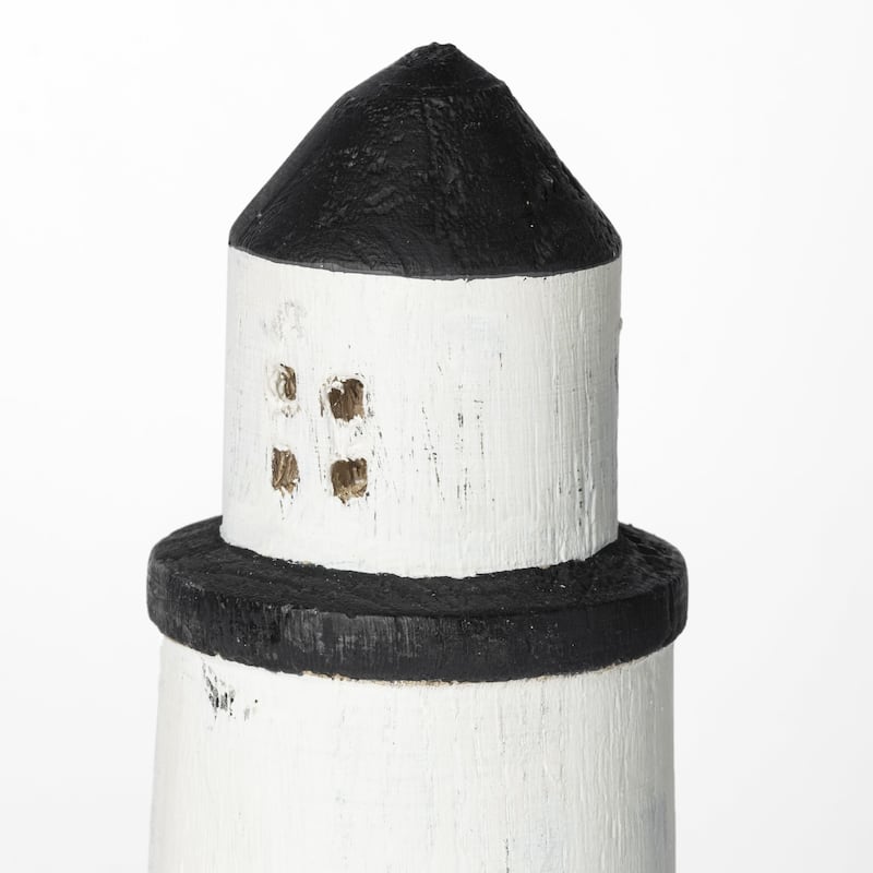 White Rustic Wooden Lighthouse