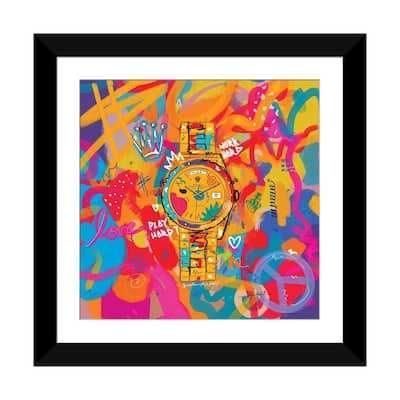 iCanvas "Rolex Friday - Hustle Hard (Square)" by NUWARHOL