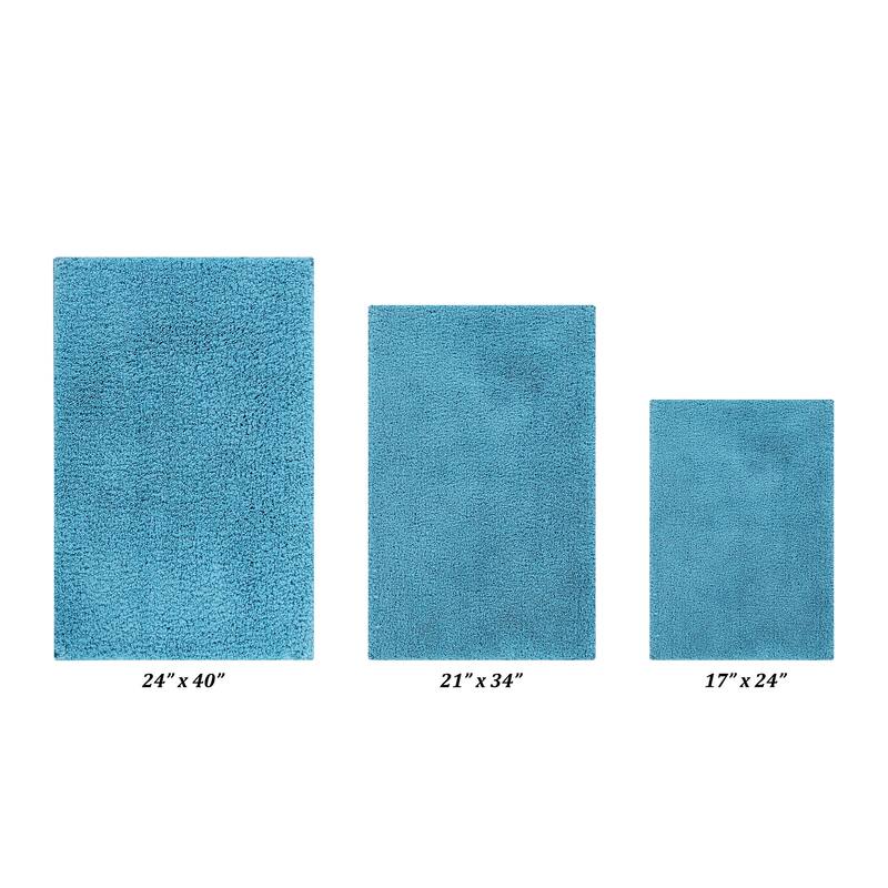 Better Trends Bath Rug Set 100% Micro Polyester Tufted Anti-Skid Latex Backing Bathroom Rugs for Shower, Sink Mats Micro Plush