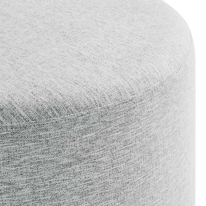 Callum 16"/23"/29"/38" Round Woven Heathered Fabric Upholstered Ottoman