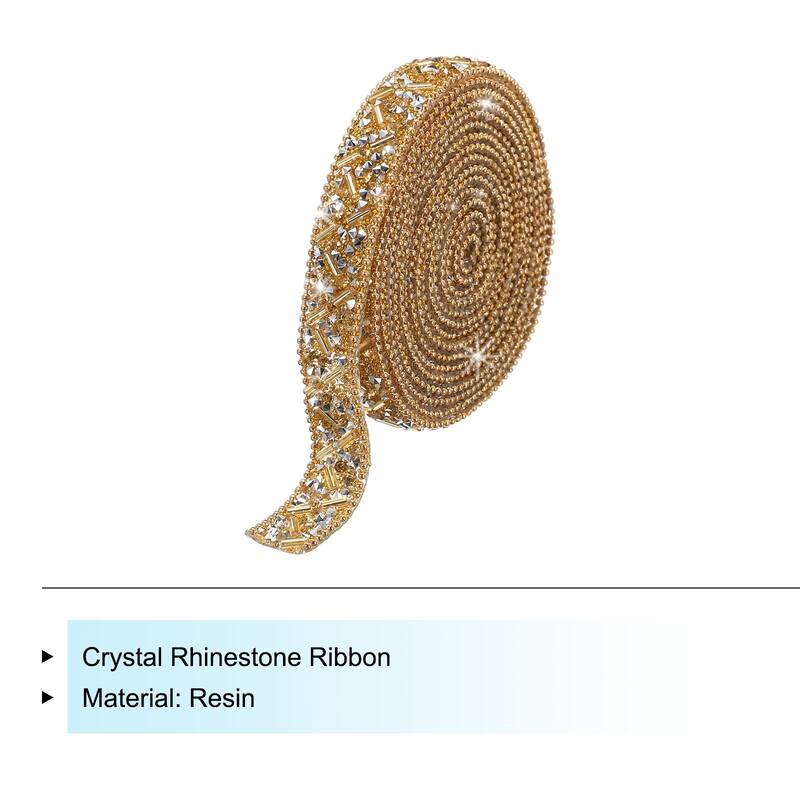 2 Yard 13mm Crystal Rhinestone Diamond Hotfix Ribbon