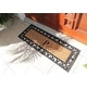 preview thumbnail 138 of 187, Non Slip Coir Low Profile Myla Monogrammed Entry Doormat, 17.7"x47.25"