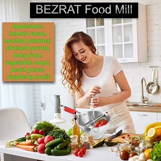 Food Mill with Bowl and 3 Grinding Discs(Black)3