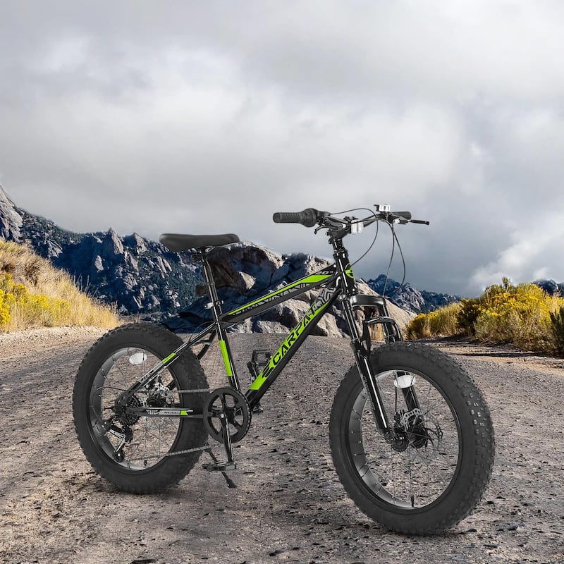 Snow Mountain Bike Teenager Kids Bike 20 Inch Wheels Ages 8-12 Year - Blackish Green