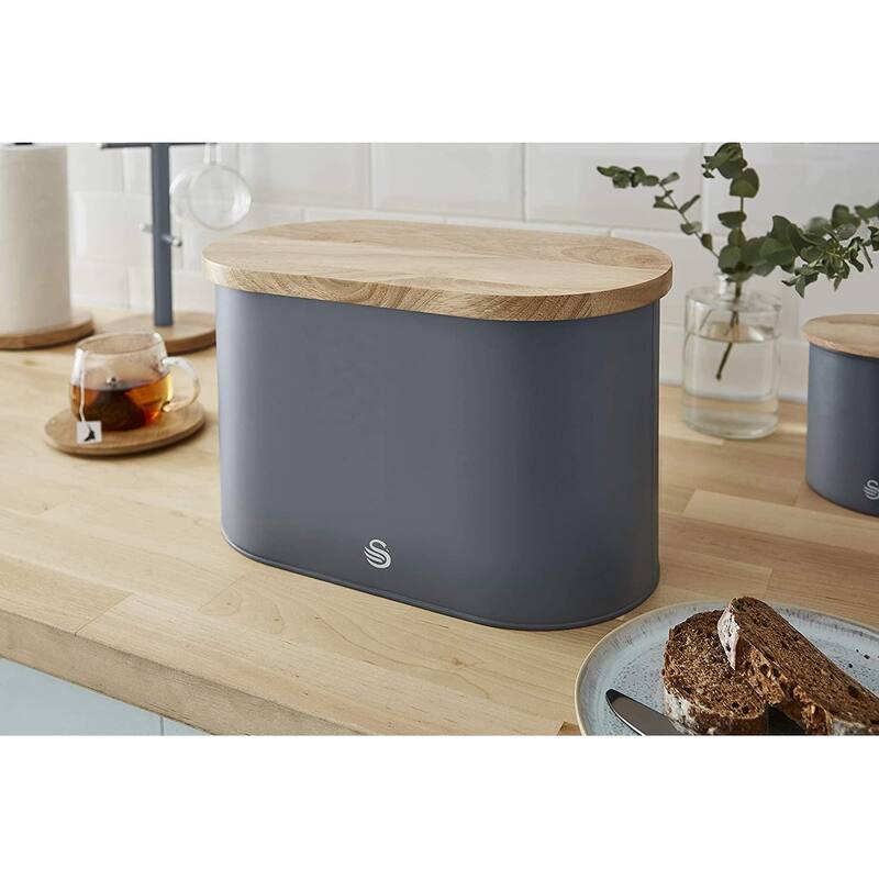 Swan Nordic Scandi Bread Bin Bamboo Cutting Board Bed Bath & Beyond