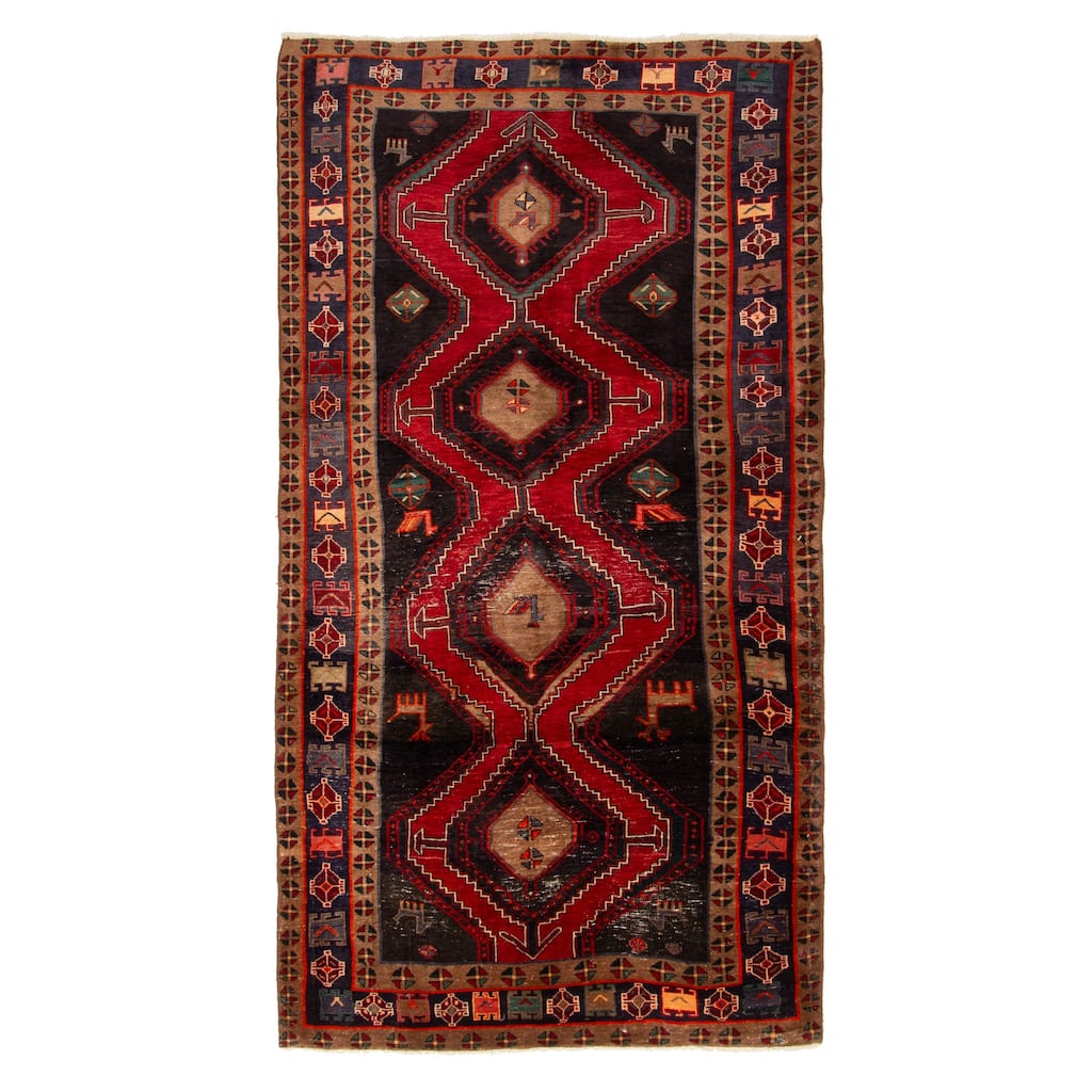 ECARPETGALLERY Hand-knotted Konya Anatolian Charcoal Wool Rug - 4'10 x 8'10