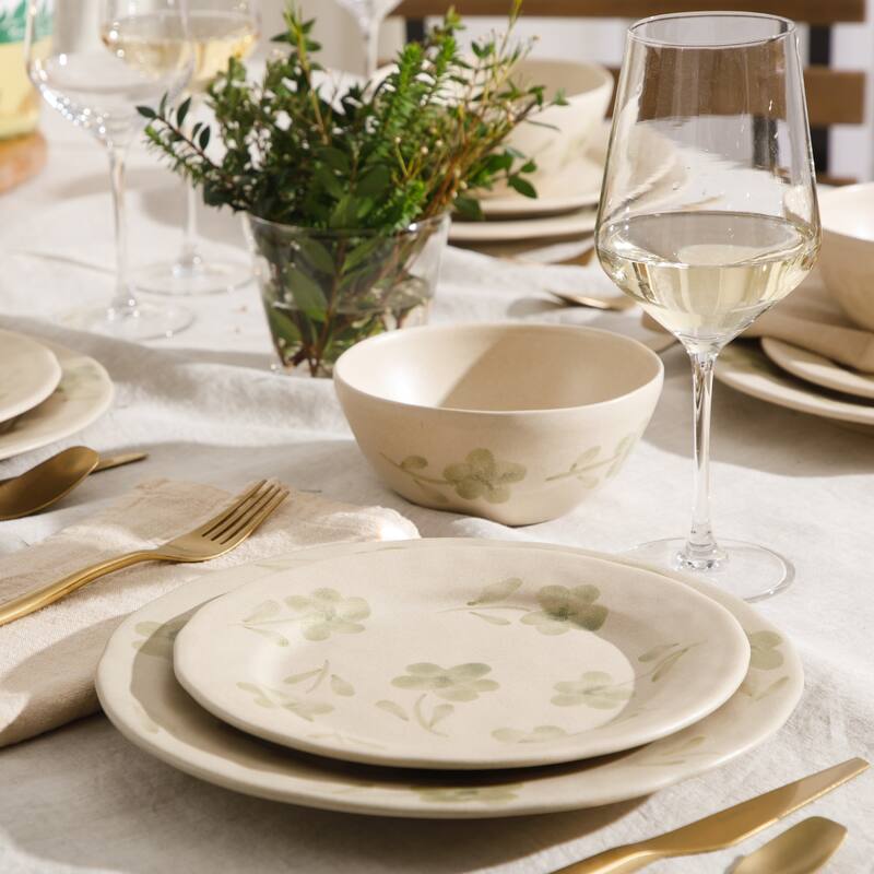Bloomhouse - 2 Time Oprah's Favorite Things - Made in Portugal Porto Petals 12 Piece Hand Painted Dinnerware Set