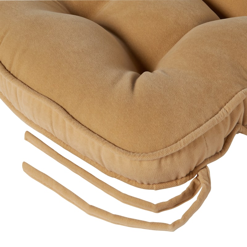 Hyatt Buttercream Indoor Reversible Microfiber Chair Pads (2-Pack)