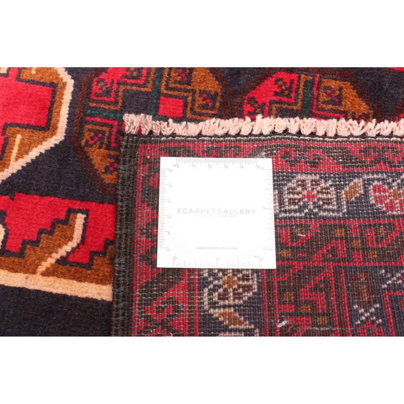 ECARPETGALLERY Hand-knotted Teimani Dark Navy Wool Rug - 2'9 x 4'11