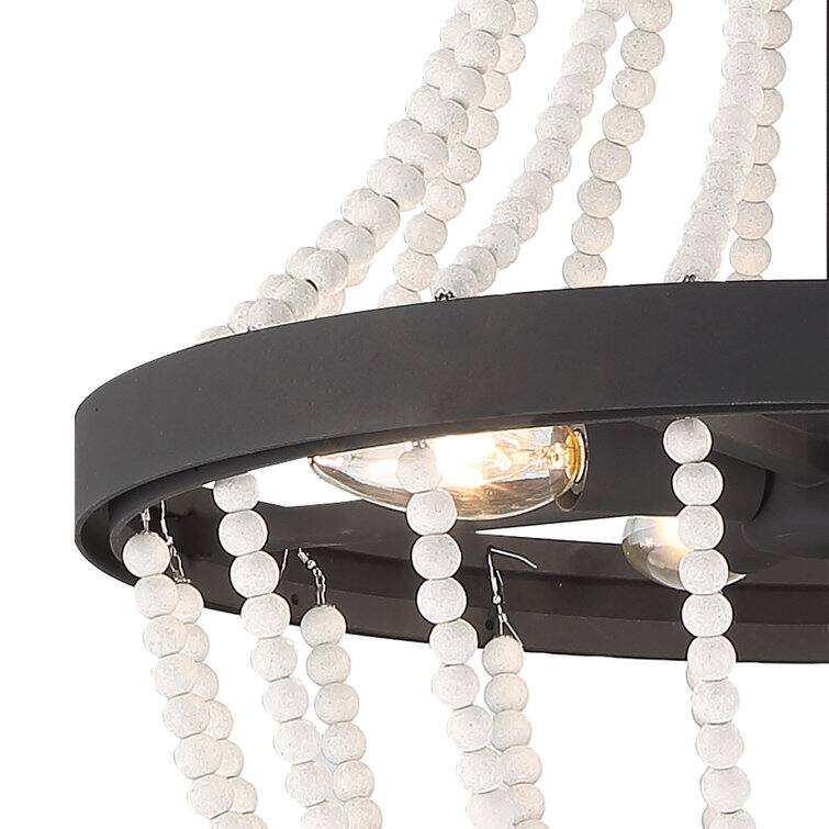 Acroma 4 - Light Candle Style Chandelier With Beaded Accents-UL Certified