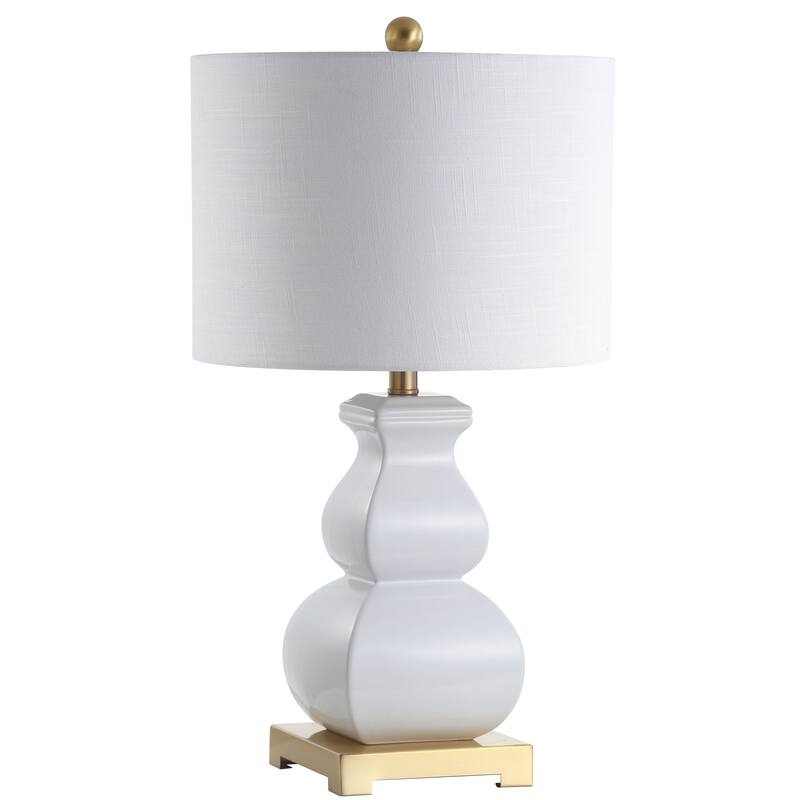 Diana 25.5" Ceramic LED Table Lamp, Navy/Gold by JONATHAN Y