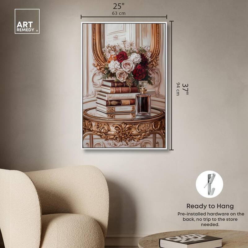 Lovely Mirror Glam Books Canvas by Art Remedy