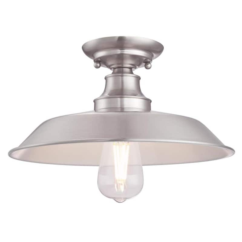 Roseto Red Deer Single Light 12" Wide Semi-Flush Ceiling Fixture