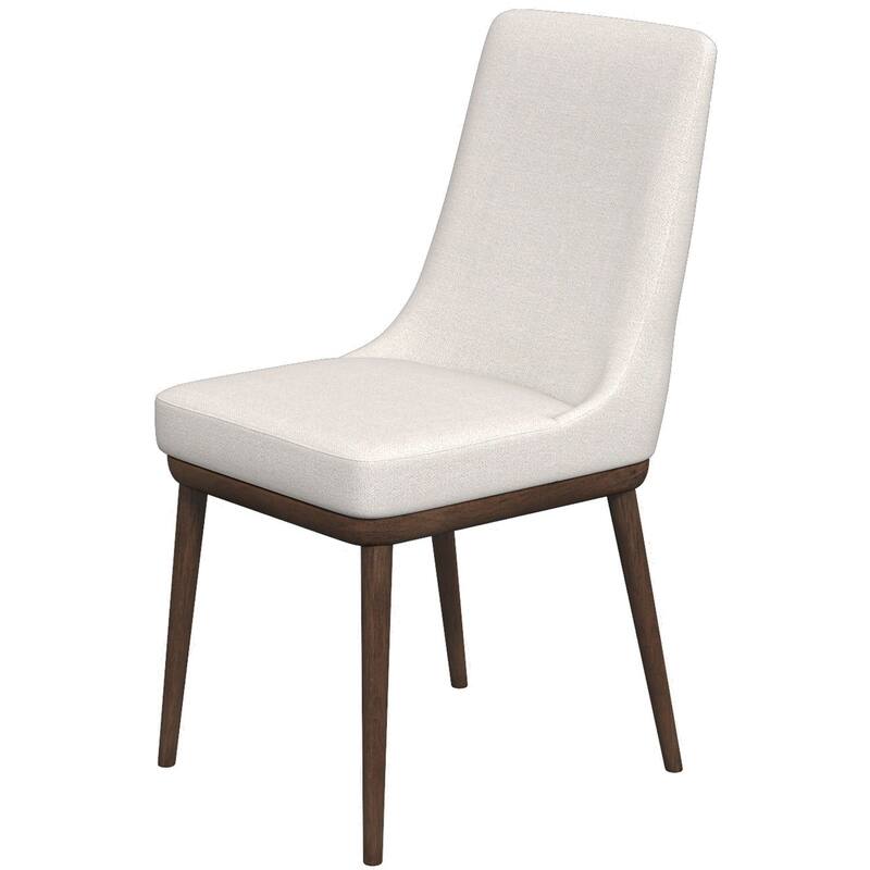 GDFStudio - Kate Modern Mid-Century Dining Chair with Curved Backrest & Upholstered Seat, Set of 2 - 24"