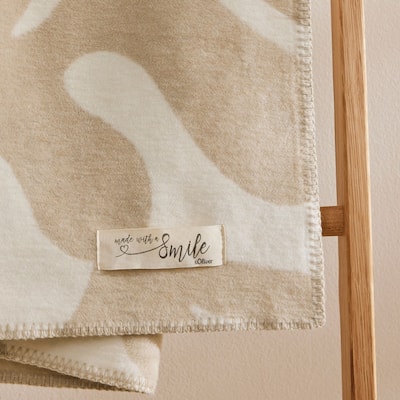 IBENA Calm Neutral Ocean s.Oliver Throw Blanket 'Under the Sea'