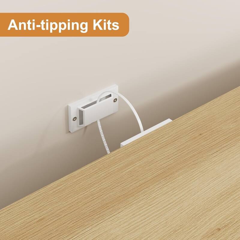 71 Inch Fluted Design Farmhouse Bookcase with Display Rack - N/A