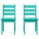 preview thumbnail 29 of 68, Polytrends Garden Party Kids Outdoor Dining Chair (Set of 2) Turquoise