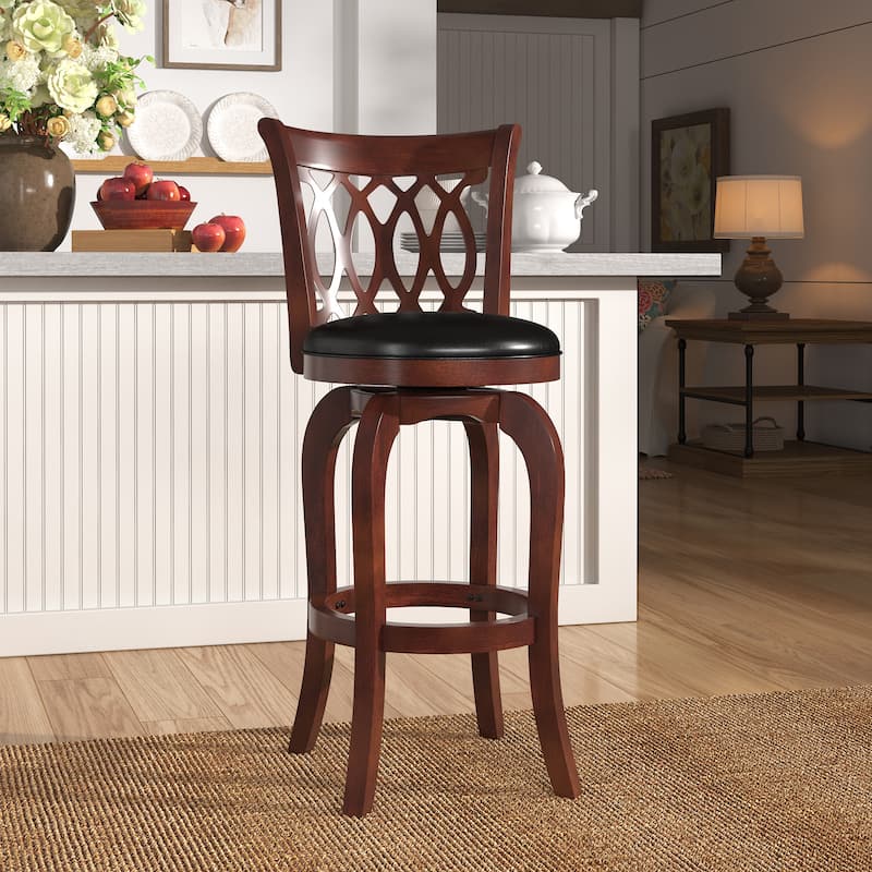 Rovinj Upholstered Back Swivel Bar Stool - Barstool