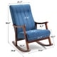 preview thumbnail 34 of 39, AVAWING Upholstered Rocking Chair Modern High Back Armchair