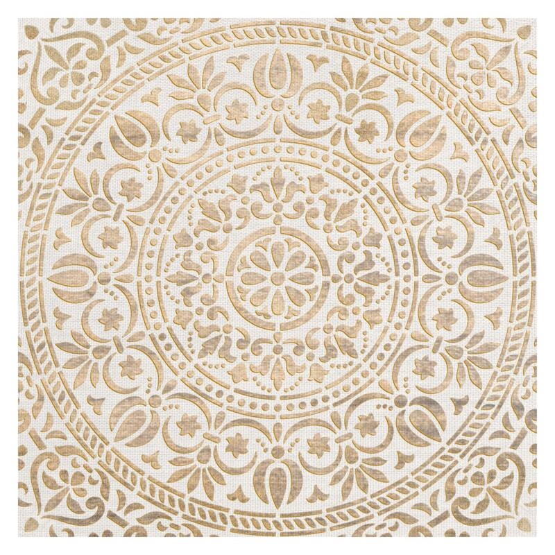 Ornamental White Gold by Belle Maison Canvas Art Print