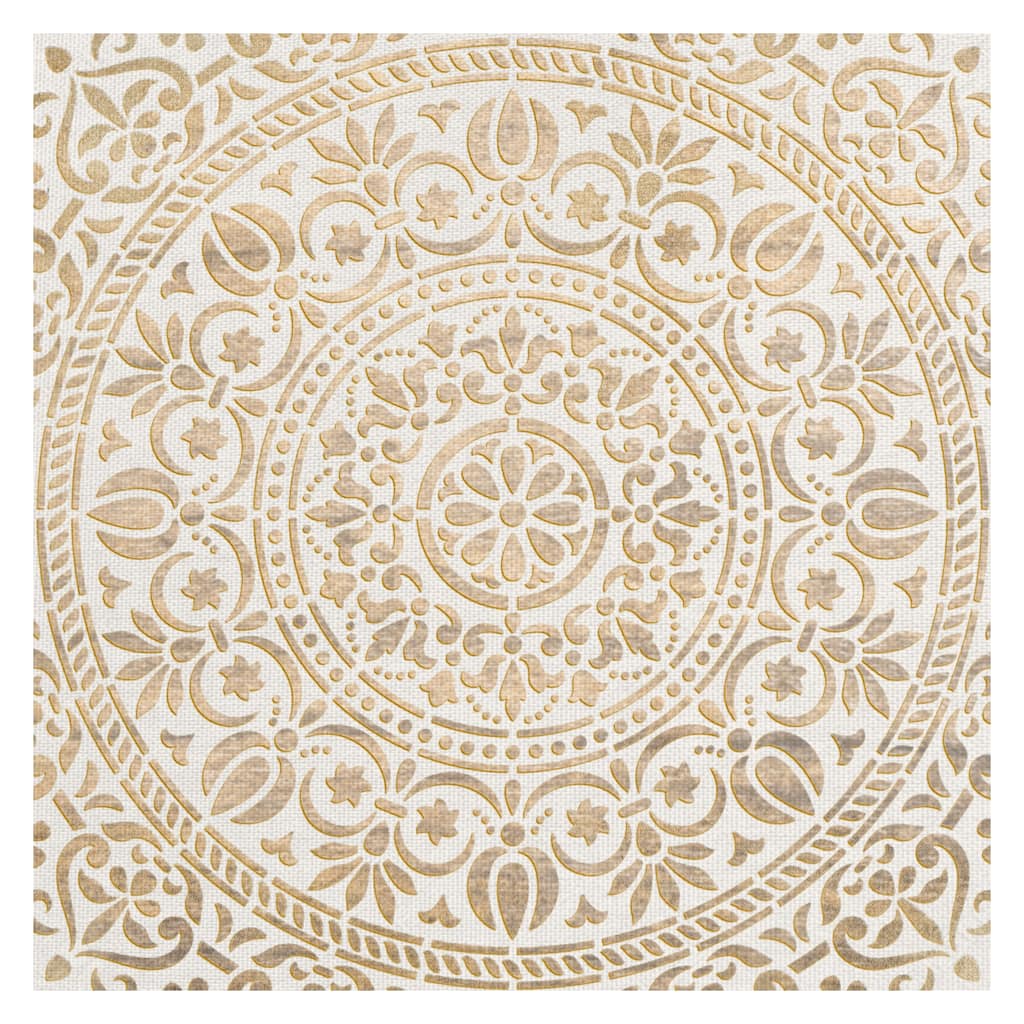 Ornamental White Gold by Belle Maison Canvas Art Print