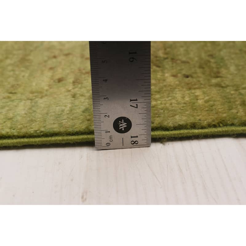 ECARPETGALLERY Hand-knotted Vibrance Lime Wool Rug - 9'7 x 13'2