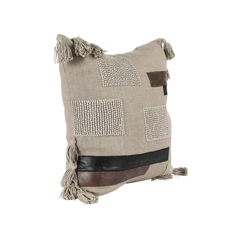 Villa by Classic Home Packer 22" Linen Blend Throw Pillow