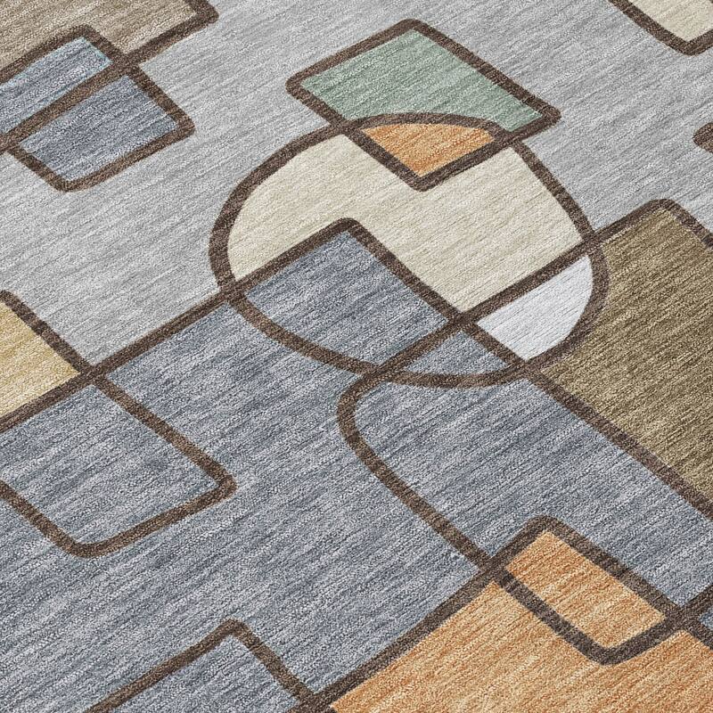 Machine Washable Indoor/ Outdoor Contemporary Prenner Chantille Rug