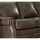 preview thumbnail 6 of 11, Davis Top Grain Leather Upholstered L-shaped Sectional Sleeper Sofa