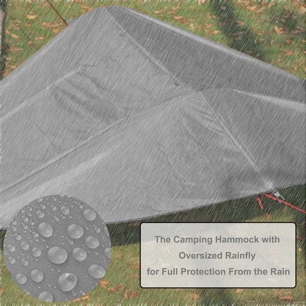 Hammock with Mosquito Net and Rain Fly Cover 3 in 1 Camping Hammock