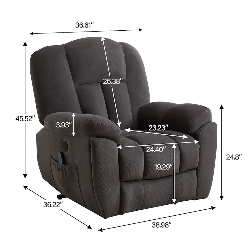 Power Lift Recliner Chair with Heat and Massage