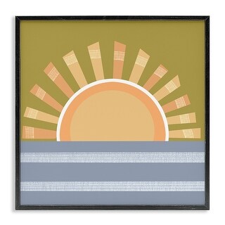Stupell Rising Sun Over Ocean Framed Giclee Art Design By Tina Finn ...