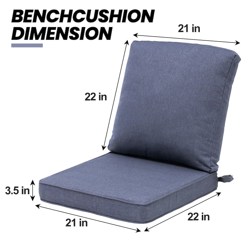 21 W x 22 D in. Deep Seat Outdoor Cushion Set by Crestlive Products