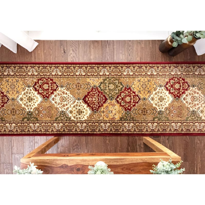 Custom Size Runner Timeless Mina-Khani Traditional Panel Stair Rug